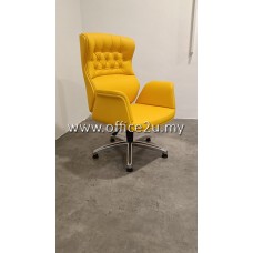 CLEARANCE #510 : PREMIUM VISITOR CHAIR WITH STOPPER & HEIGHT ADJUSTABLE (LIMITED TO 2UNITS ONLY)